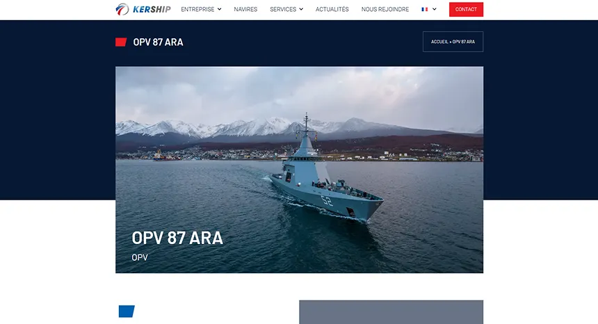 Capture d'écran du site Kership