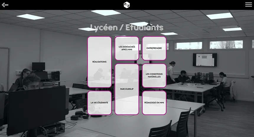 Capture d'écran du site WebDocMMI